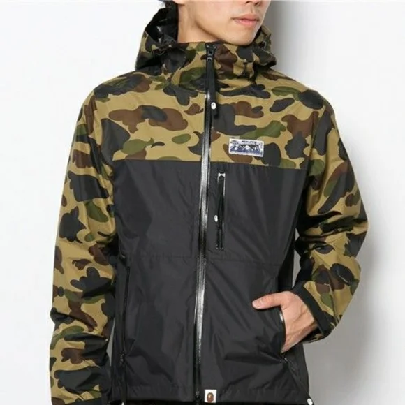 Bape 1st Camo Pertex Shield Rain Windbreaker Jacket Made in Japan - Picture 4 of 16